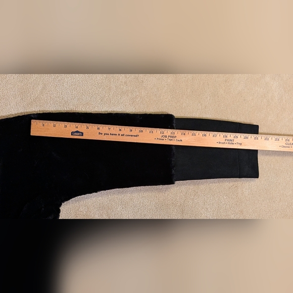 Women's‎ Mystree mixed media black faux fur & suede cropped jacket | Size L - Picture 6 of 8